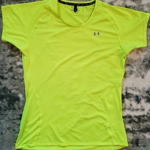 Neon Yellow Athletic Under Armour dri-fit shirt